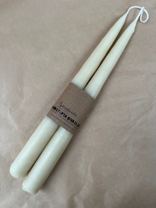 Ett par bivaxljus Mjölk